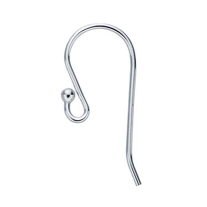 Argentium® Silver Ear Wire with 2mm Ball End and Loop