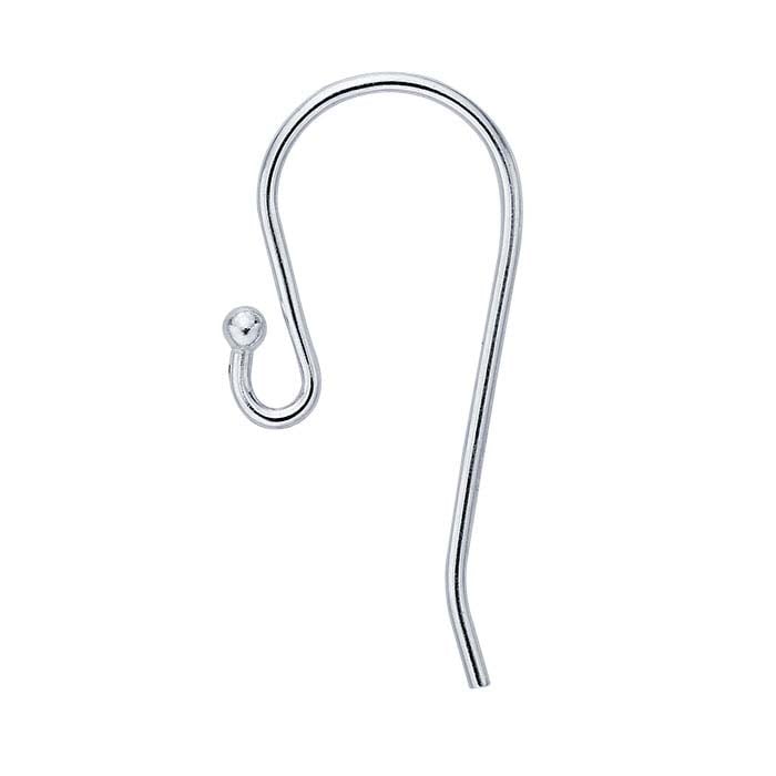 Argentium® Silver Ear Wire with 1.6mm Ball End and Loop