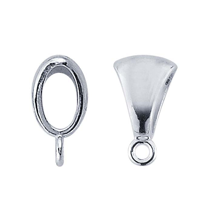 Argentium® Silver Pendant Bails with Ring