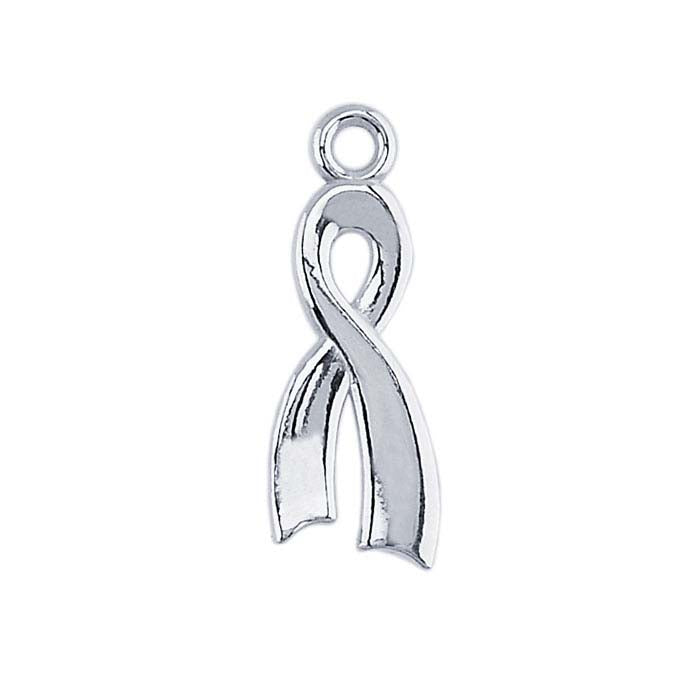 Sterling Silver Awareness Ribbon Charm