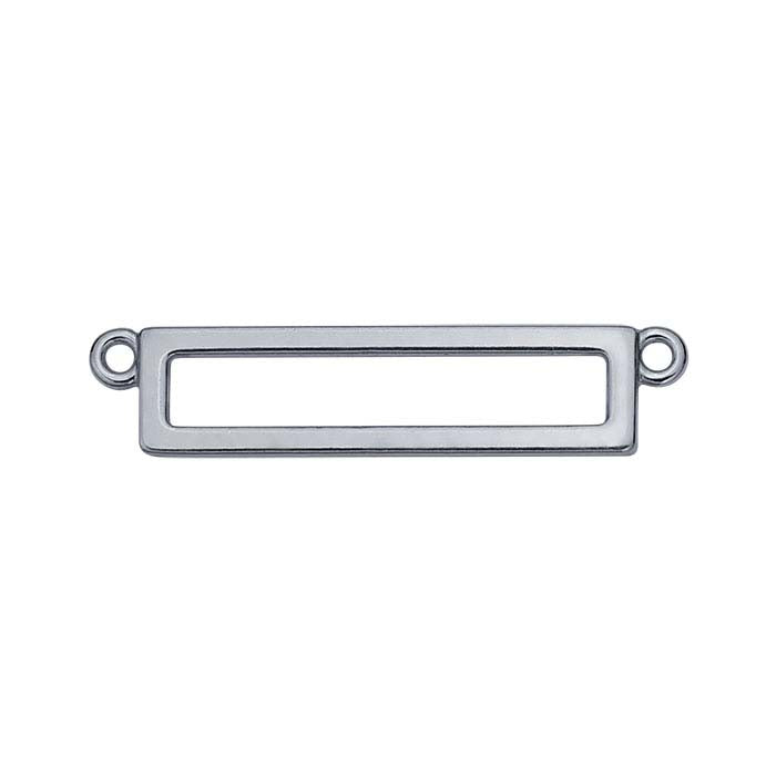 Sterling Silver Open Rectangle Festoon Pendant