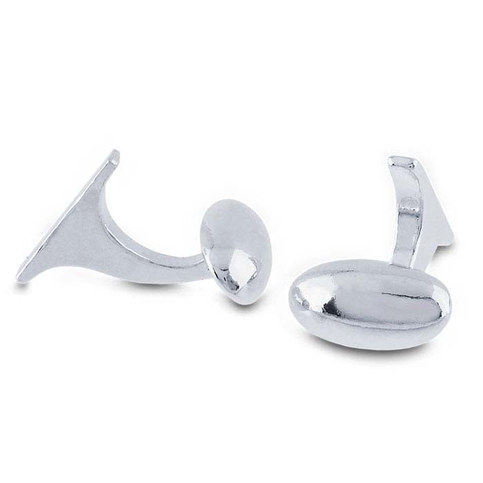 Sterling Silver One-Piece Cuff Link Back