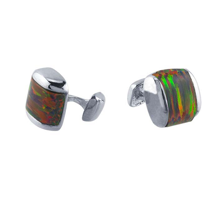Sterling Silver Cuff Link Mounting for Inlay