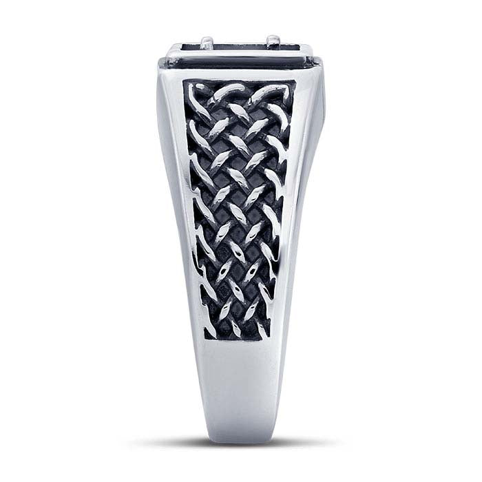Sterling Silver Woven 5mm Round Ring Mounting