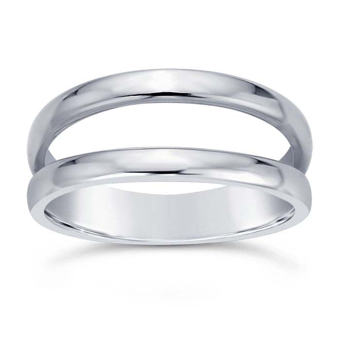 Sterling Silver Rounded Double Split Ring Shank