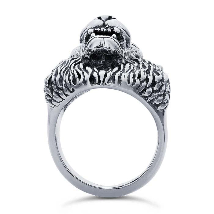 Sterling Silver Large Lion's Head Ring
