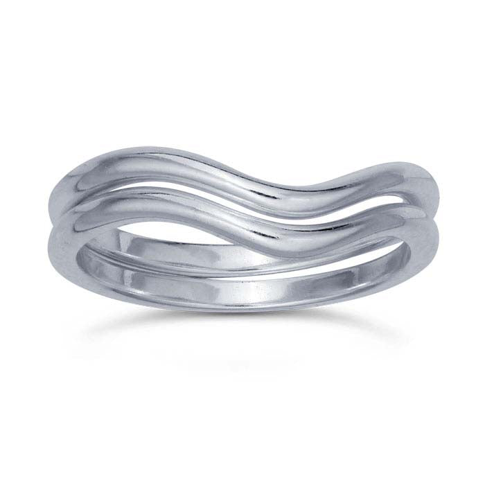 Sterling Silver Curved Stackable Ring
