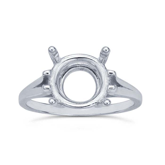 Sterling Silver ReadySet™ Round Ring Mounting
