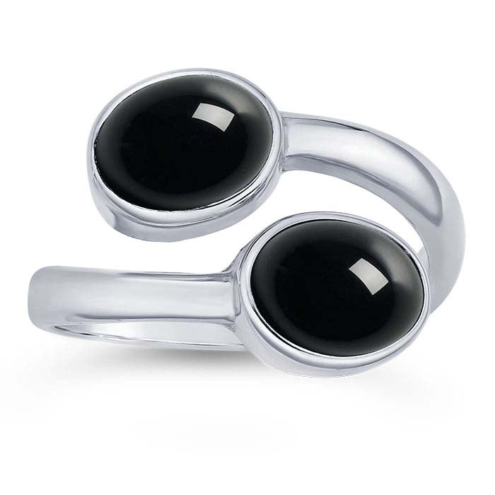 Sterling Silver Bypass 8 x 6mm Oval Cabochon Ring Mounting