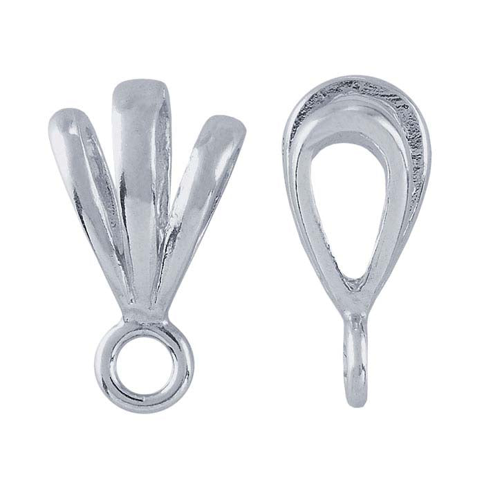 Sterling Silver Triple-Loop Pendant Bail with Ring