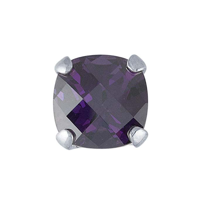 Sterling Silver 12mm Cushion ReadySet™ 4-Prong Setting