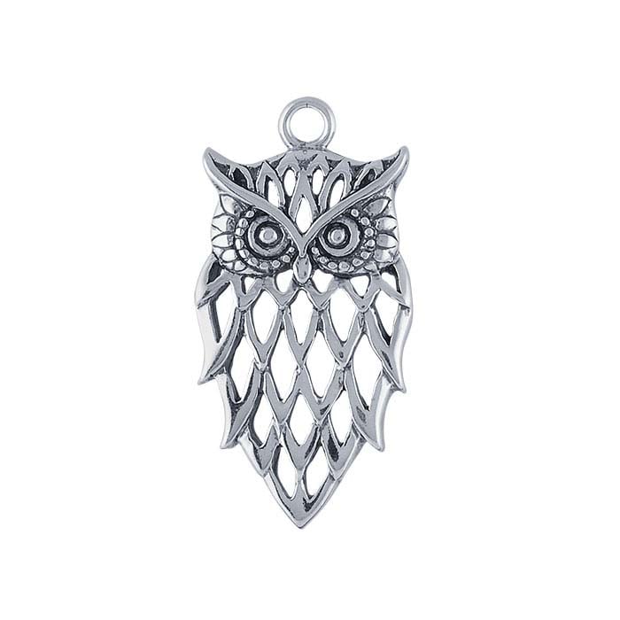 Sterling Silver Owl Pendant