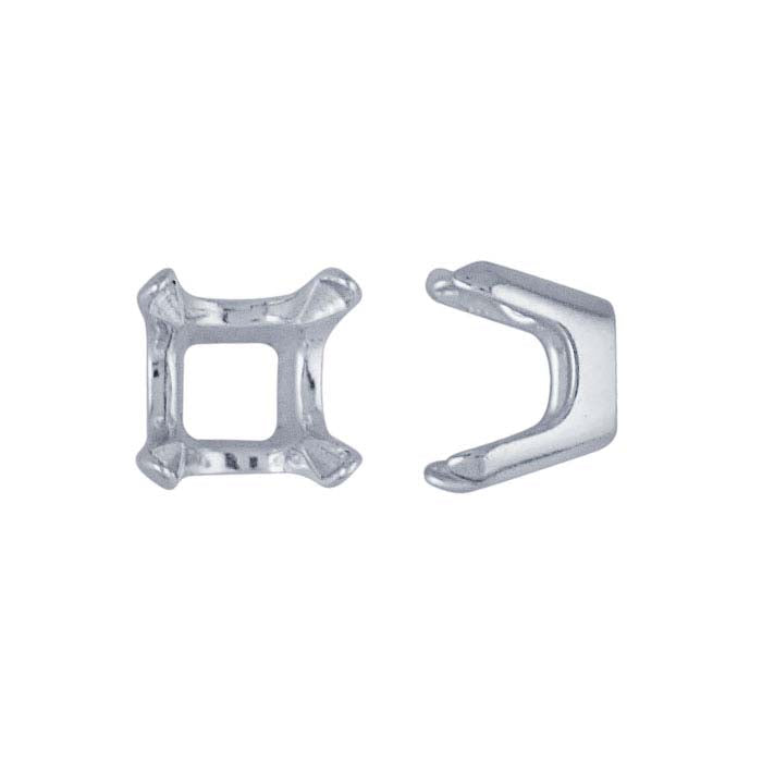 Sterling Silver 7mm Cushion ReadySet™ 4-Prong Setting