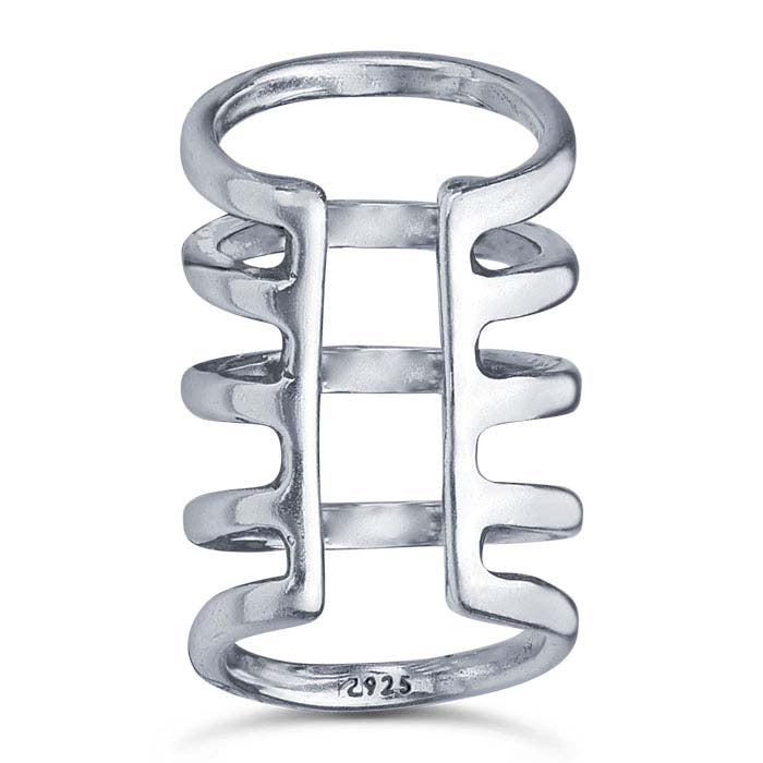 Sterling Silver Five-Row Ear Cuff