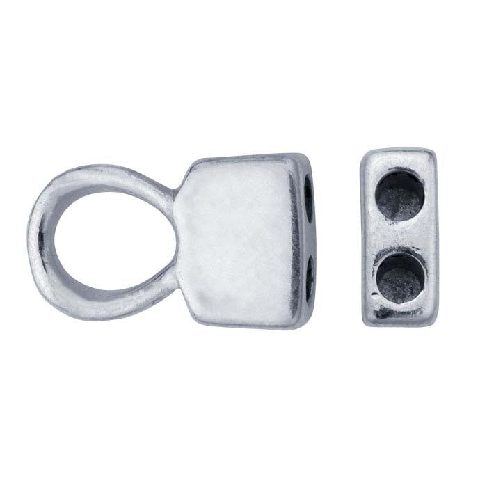 Sterling Silver Two-Strand Eye End Bar for Cord