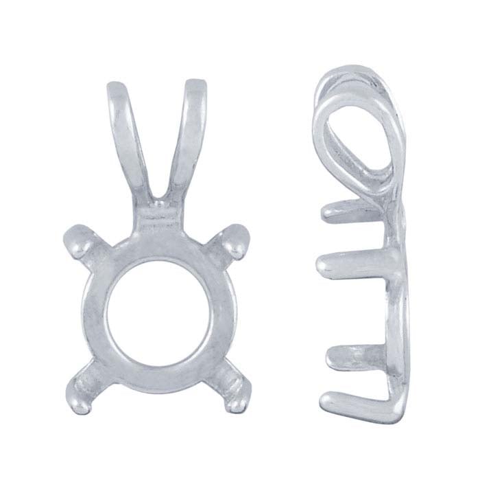 Sterling Silver Round Pendant Mounting