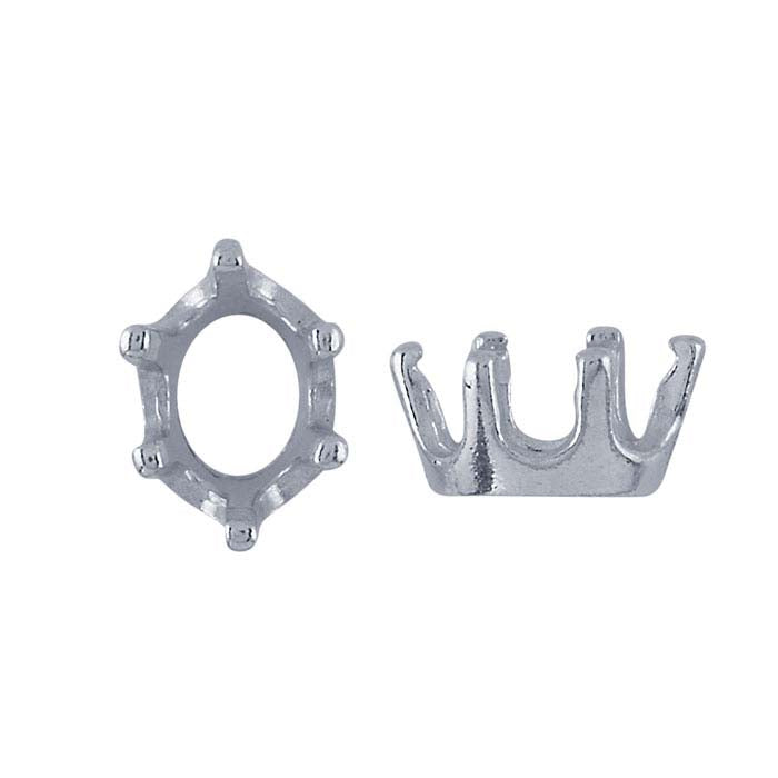 Sterling Silver 7 x 5mm Oval ReadySet™ 6-Prong Setting