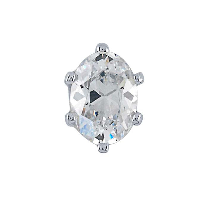 Sterling Silver 7 x 5mm Oval ReadySet™ 6-Prong Setting