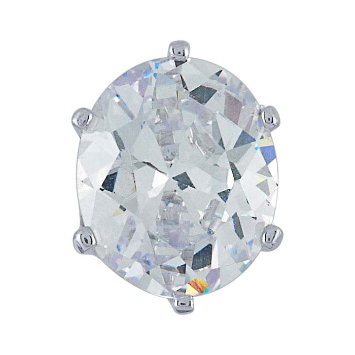Sterling Silver 12 x 10mm Oval ReadySet™ 6-Prong Setting