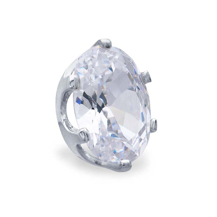 Sterling Silver 12 x 10mm Oval ReadySet™ 6-Prong Setting