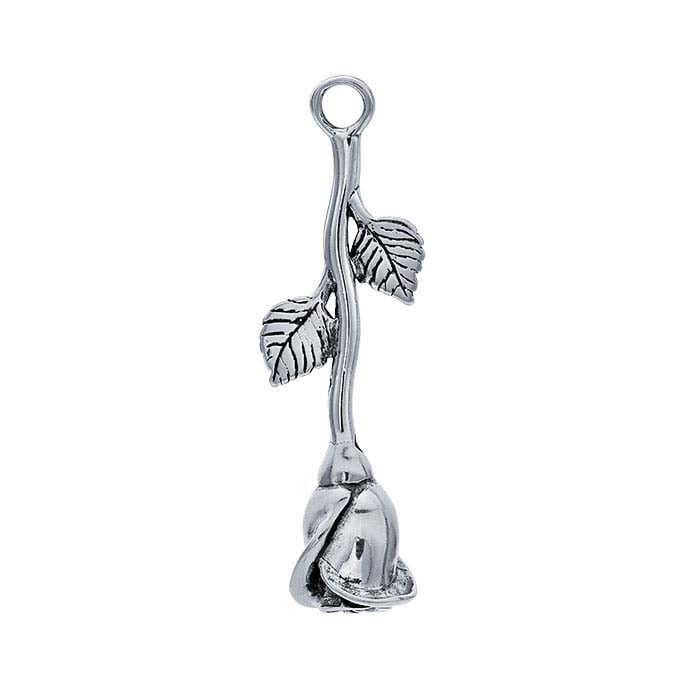 Sterling Silver Rosebud Pendant