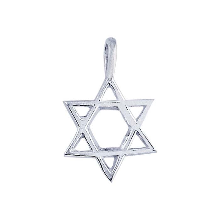 Sterling Silver Religious Magen David Pendant Charm