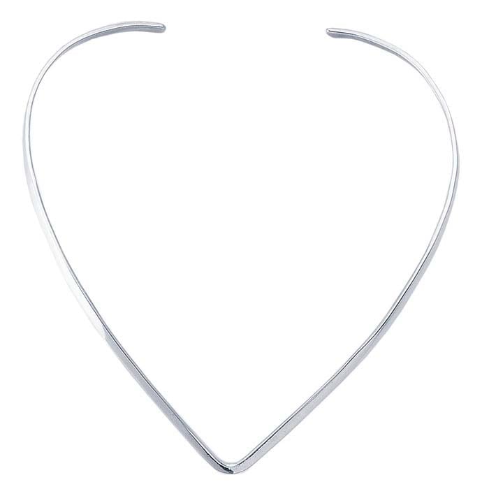Sterling Silver 3.4mm Flat-Wire Neck Ring