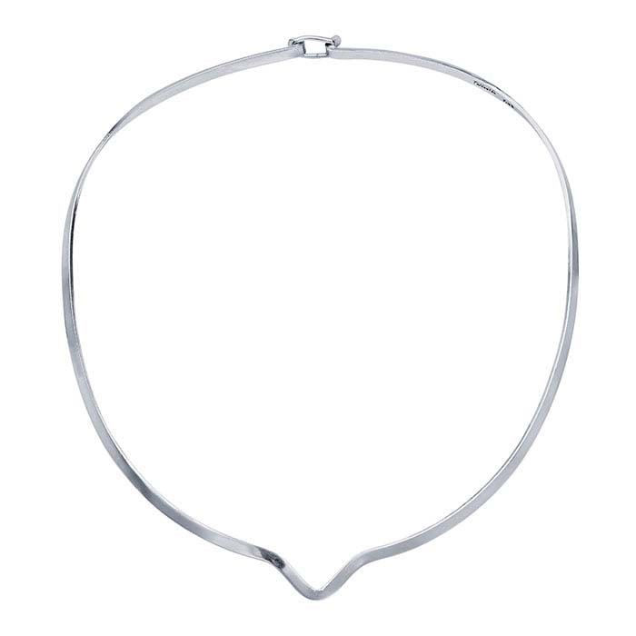Sterling Silver 2.7mm Notched Flat-Wire Neck Ring