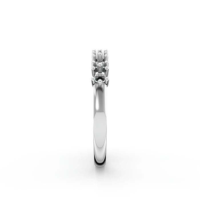 18K White Gold 2.5mm Round Seven Stone Ring Mounting