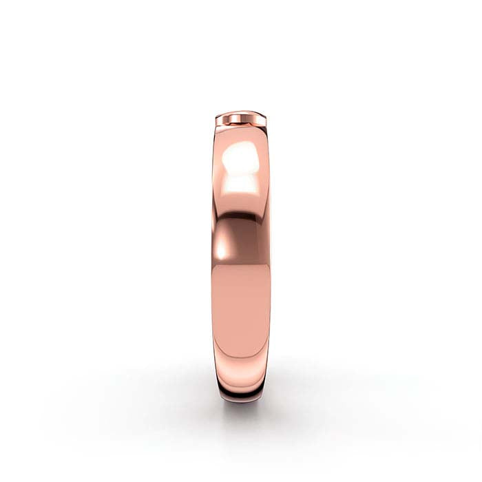 14K Rose Gold 5 x 4mm Oval Solitaire Stone Ring Mounting