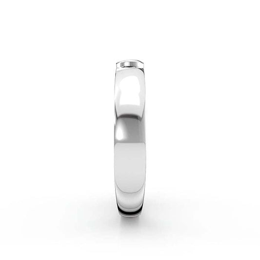 14K White Gold 5 x 4mm Oval Solitaire Stone Ring Mounting