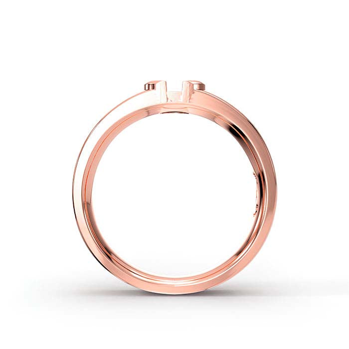 18K Rose Gold 5 x 4mm Oval Solitaire Stone Ring Mounting