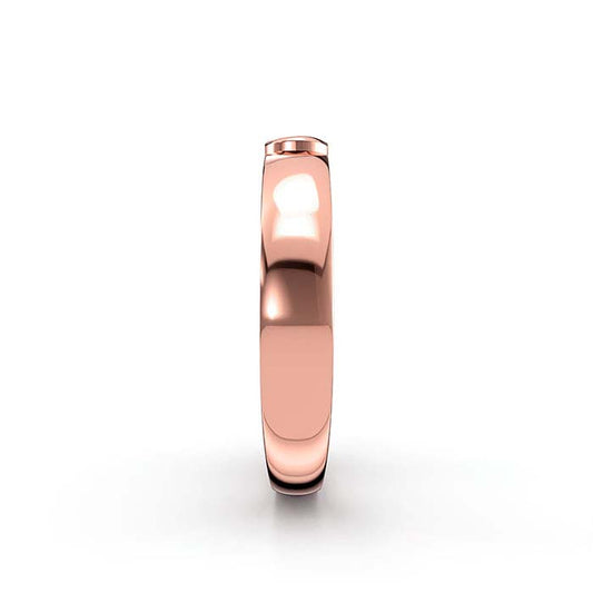 18K Rose Gold 5 x 4mm Oval Solitaire Stone Ring Mounting