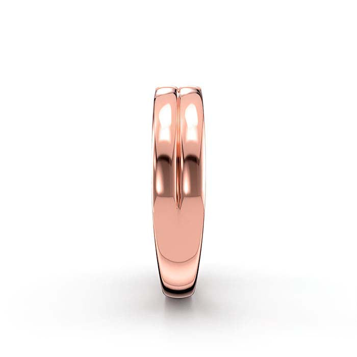 18K Rose Gold 3 x 2mm Baguette Stone Ring Mounting