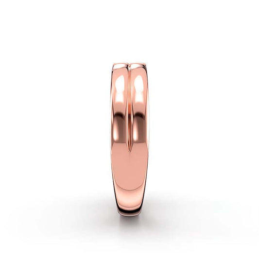 18K Rose Gold 3 x 2mm Baguette Stone Ring Mounting