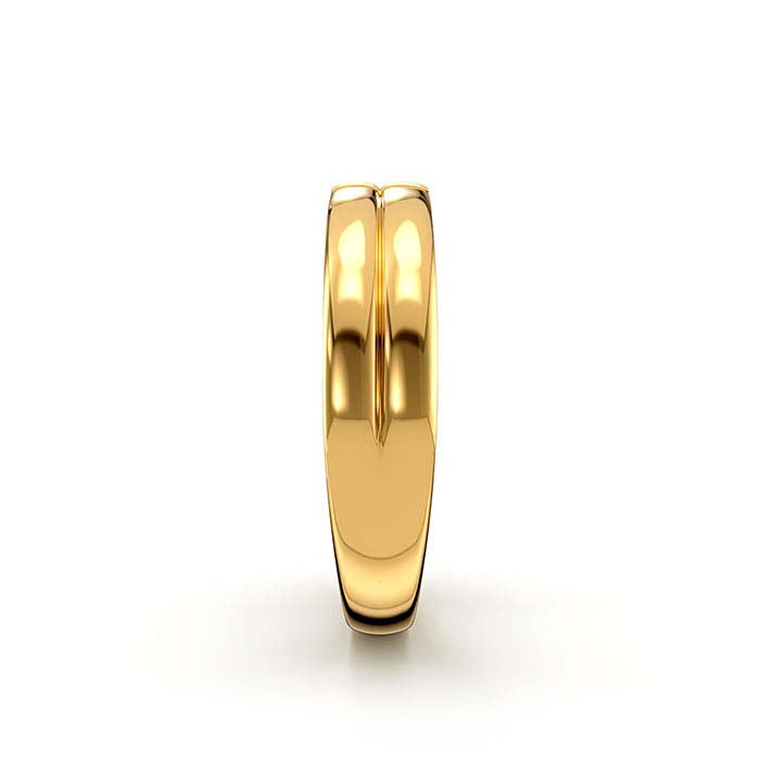 18K Yellow Gold 3 x 2mm Baguette Stone Ring Mounting