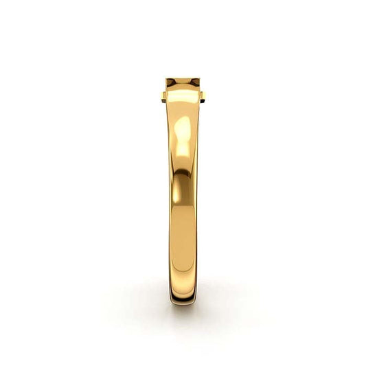 14K Yellow Gold 5 x 4mm Emerald-Cut Stone Ring Mounting