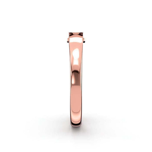 18K Rose Gold 5 x 4mm Emerald-Cut Stone Ring Mounting