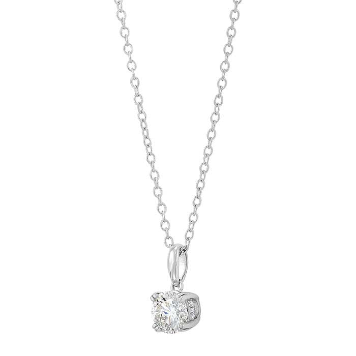 Sterling Silver Lab-Grown Diamond-Set Necklace