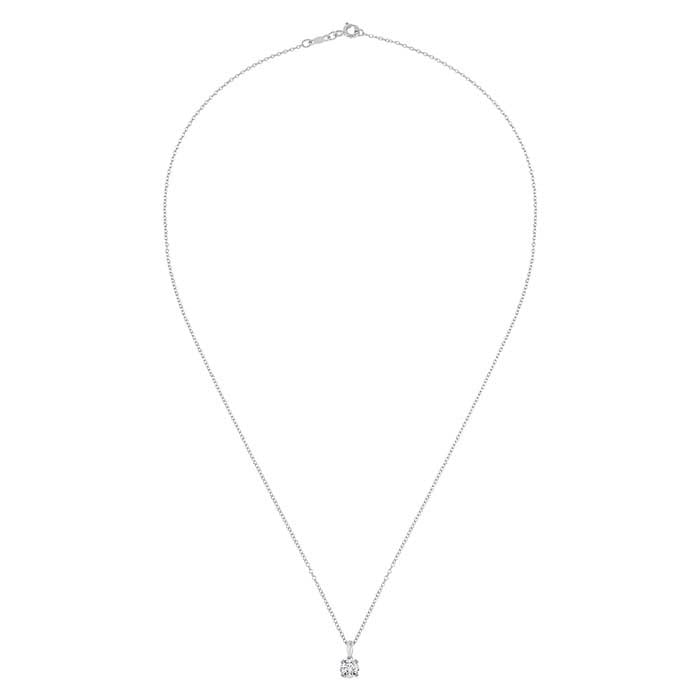 Sterling Silver Lab-Grown Diamond-Set Necklace