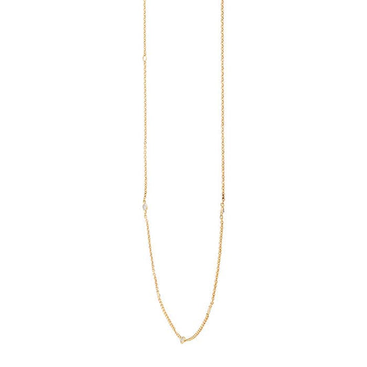 Κολιέ Πέντε Θέσεων με Διαμάντια σε Κίτρινο Χρυσό 14Κ