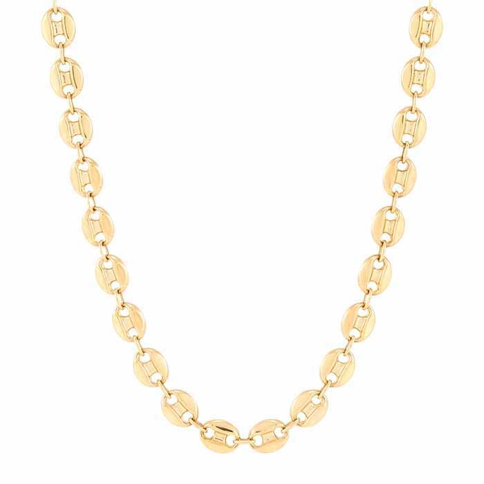 14K Yellow Gold 6mm Mariner Chain