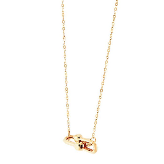 Κολιέ με Διαπλεκόμενες Μπάρες από Κίτρινο Χρυσό 14Κ