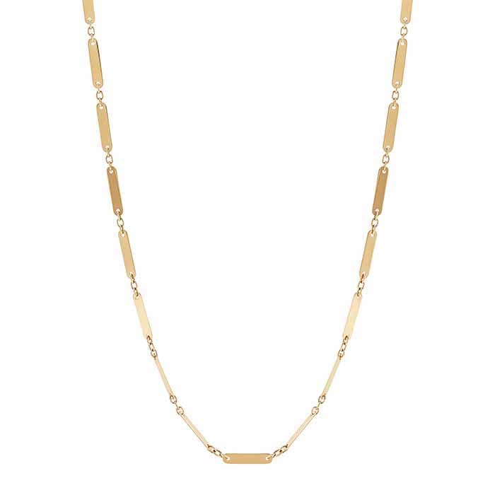 Lange Gliederkette aus 14 Karat Gelbgold