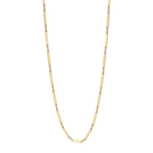 Κολιέ με μακρύ σύνδεσμο μπάρας από κίτρινο χρυσό 14Κ