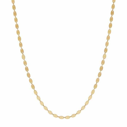 Κολιέ με Οβάλ Δίσκο από Κίτρινο Χρυσό 14Κ