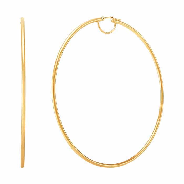 14K Yellow Gold Hoop Earrings