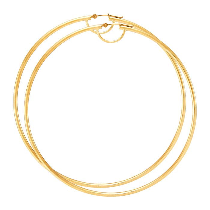 14K Yellow Gold Hoop Earrings