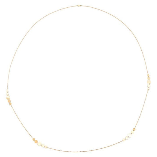 Κολιέ Σταθμός με Σταδιακό Δίσκο από Κίτρινο Χρυσό 14Κ