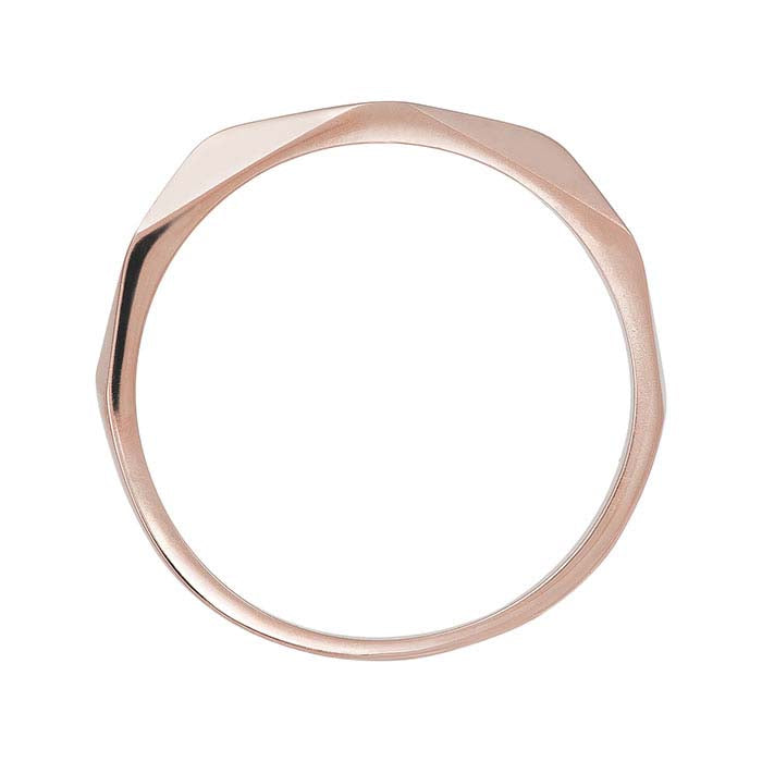 14K Rose Gold Geometric Band